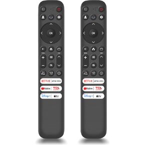 2PC RC813 Remote Control Replacement for TCL Compatible with TCL Q550G Q650G Q670G Q750G QM850G S370G S450G S470G S550G FHD HDR LED UHD QLED Smart TVs