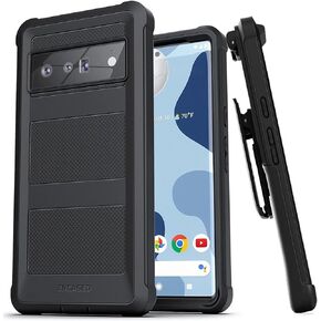 Encased Falcon Armor for Pixel 6 PRO Belt Clip Case with Holster, Protective Full Body Phone Case10FT+ Drop Protection (2021 Google Pixel 6 Pro)