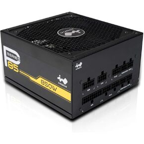 IN WIN P85 (P Series) 850 وات مصدر طاقة معياري بالكامل 80+ ذهبي معتمد، أسود in Kuwait