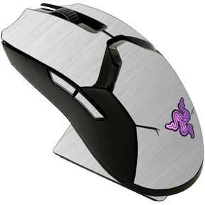 MightySkins Skin Compatible with Razer Viper Ultimate - Cold Steel | Protective, Durable, and Unique Vinyl Decal wrap Cover | Easy to Apply, Remove, and Change Styles | Made in The USA