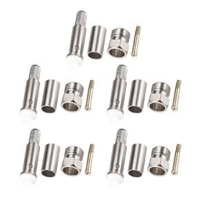 uxcell 5pcs Brass FME Female Crimp for RG58 LMR195 RF Coax Coaxial Connector FMEK-C-3
