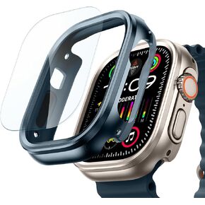 ESR for Apple Watch Ultra 2/Ultra Case with Screen Protector 49mm (2023/2022), Military Grade Protection, Aluminum Alloy Case with 2 Pack Glass Protector Set, Stay Original, Armorite Series, Titanium