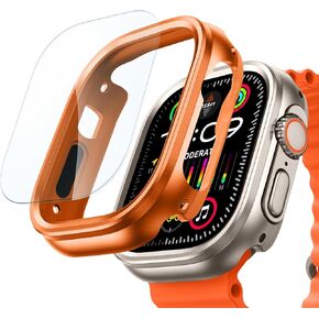 ESR for Apple Watch Ultra 2/Ultra Case with Screen Protector 49mm (2023/2022), Military Grade Protection, Aluminum Alloy Case with 2 Pack Glass Protector Set, Stay Original, Armorite Series, Titanium