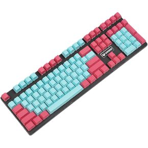 YMDK Miami 108 Key Cherry Profile PBT Double Shot Side-lit Shine Through Translucent Backlit keycaps for MX Mechanical Keyboard Filco (Only Keycap)