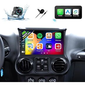 ستيريو سيارة 4+64G 8-Core Android 13 لسيارة Jeep Wrangler 2015-2017 مع CarPlay Android Auto، شاشة لمس IPS 10.1 بوصة وراديو GPS مع وصلة واي فاي مرآة بلوتوث FM RDS DSP EQ SWC كاميرا احتياطية in Saudi Arabia