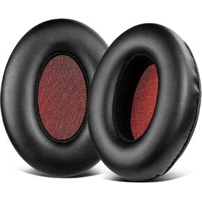 SOULWIT Replacement Ear Pads for Sennheiser Momentum 1.0 Over/Around Ear Headphones, Ear Pads Cushions with High-Density Noise Isolation Foam - Mo1 LS Black