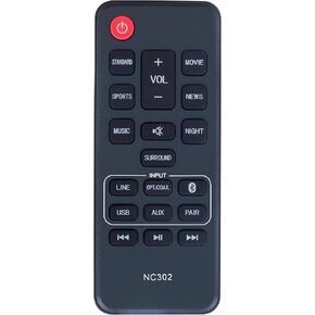 NC302UH استبدال جهاز التحكم عن بعد المناسب لشريط الصوت سانيو FWSB426F FWSB426FA