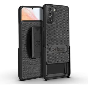 BELTRON Case & Holster for Samsung Galaxy S21 5G (2021), Protective Full Body Dual Guard Case & Swivel Belt Clip Combo with Kickstand/Card Holder (NOT for S21 PLUS OR ULTRA)