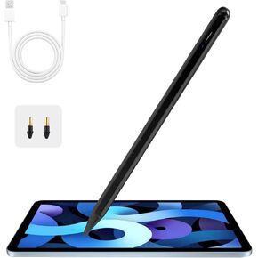iPad 10th/9th/8/7 Generation 10.2" Stylus Pen with Palm Rejection, Active Stylus Digital Pen Rechargeable with Sensitive Plastic Fine Point Stylus Pencil for iPad 10th/9th/8/7 Drawing Writing White