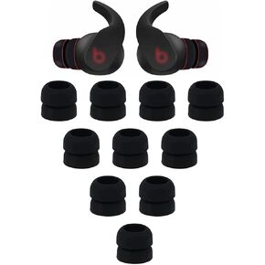 Zotech 5 Pairs of Small Double Flange Compatible with Beats Fit Pro Ear Tips Buds, Small Size Replacement Noise Reduce Silicone Wing Eartips Earbuds Earplug Fit in Case for Beat Fit Pro - Black