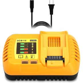 DCB609 DCB118 20V 60V 9Ah Battery and Charger combo Replacement for Dewalt 20V 60V Battery with Charger kit 9.0AH DCB609 6AH DCB606 Compatible with Dewalt 20V 60V battery and Fast Charger