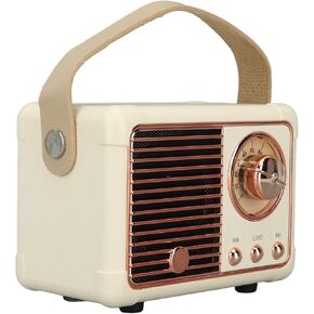 Bluetooth Speaker Retro Vintage Decor Radio, Portable Small Bluetooth Speaker Cute Old Fashion for Kitchen Desk Bedroom Office Outdoor, 3.9x2.8x2.0in