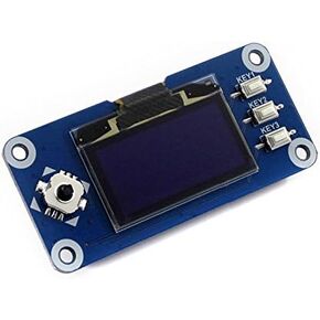 waveshare 1.3inch OLED Display HAT 128x64 Pixels SPI/I2C Interface Embedded Controller Direct-pluggable for Raspberry Pi fits Jetson Nano