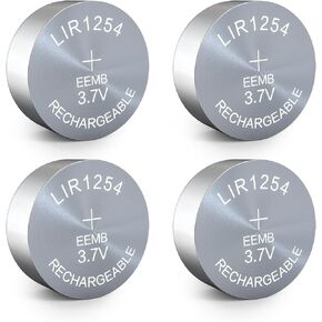 EEMB 4PACK LIR1254 Rechargeable Battery 3.7V Lithium-ion Button Batteries Coin Cell Battery for WF1000XM3 WF-SP900 Headphones Wearable Device Watch