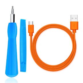 Replacement Ring Doorbell Blue Screwdriver T6 T15 & Orange Charger Charging Cable Cord Kit Fit Video Doorbell, Video Doorbell 2 3 and Pro & Elite Ring Doorbell Security Screwdriver