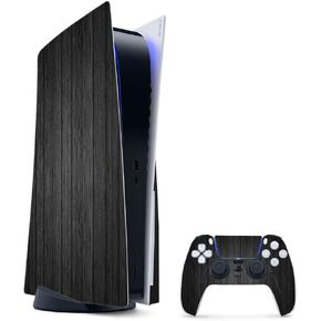 MightySkins Gaming Skin for PS5 / Playstation 5 Bundle - Gray Wood | Protective Viny wrap | Easy to Apply and Change Style | Made in The USA