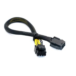 6-pin Female to CPU 8-pin (4+4) Male Power Adapter Cable for Motherboard