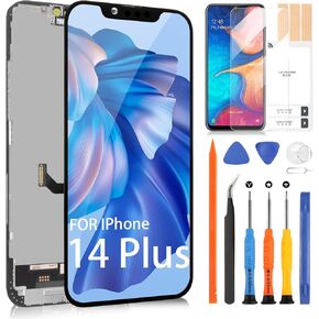 for iPhone 14 Plus Screen Replacement Kit, LCD Display Digitizer Touch Screen Assembly A2632 A2885 A2896 with Repair Tools(Incell)