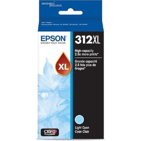 EPSON 312 Claria Photo HD Ink High Capacity Light Cyan Cartridge (T312XL520-S) Works with Expression Photo XP-8500, XP-8600, XP-8700, XP-15000