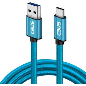 CBUS USB C Cable, 10ft USB A to USB C Fast Charging Braided Charger Cable Type-C for Samsung Galaxy S23/S22/S21/S20/S10/Plus/Ultra/FE, A03s, A12, A13 5G, A14 5G, A23 5G, A32, A71 5G (Pink Rose Gold)