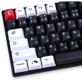 PBT Black White Keycaps Dye Sub 129 Keys Cherry Profile Keycaps Fit for 61/64/87/104/108 Cherry Mx Switches Mechanical Keyboard