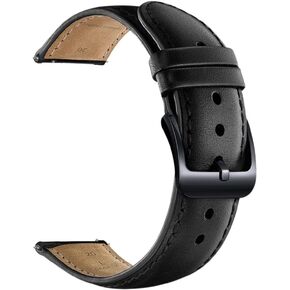 20mm Watch Band,Vintage Leather Watch Strap 10 Colors Watch Band,Quick Release Leather Watch Band,Classic Genuine Leather Wristband for Men Women Samsung Replacement Band