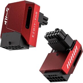 EZDIY-FAB PCIe 5.0 Adapter - 600W 12+4pin, 16pin 12VHPWR GPU Power Connector, 90 Degree Right Angle - Compatible with RTX 3090Ti, 4070Ti, 4080, 4090 Graphics Cards - RVS Type, Black, 1 Pack