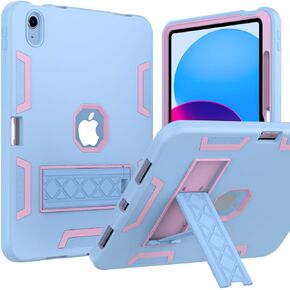 Puxicu Case for iPad 10th Generation 2022 iPad 10.9 Inch, Heavy Duty Rugged Protective, Cover for iPad 10th Gen A2696 A2757 A2777, Blue
