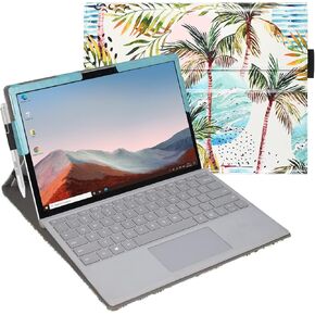 ACdream Case for Microsoft Surface Pro 7 Plus/Pro 7 / Pro 6 / Pro 5 / Pro 2017/ Pro 4 / Pro LTE, Premium PU Leather Rugged Hard Sleeve Cover Protector, Support Type Cover Keyboard, Glitter Rose