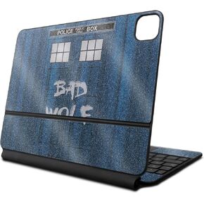 Glossy Glitter Skin Compatible with Apple Magic Keyboard for iPad Pro 13‑inch (M4) 2024 - Time Lord Box - Premium 3M Vinyl Protective Decal Cover - Easy to Apply | Crafted in The USA by MightySkins