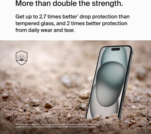 Belkin ScreenForce UltraGlass 2 Treated iPhone 15 Plus, 14 Pro Max Screen Protector - Scratch-Resistant, 9H Hardness Tested Glass w/Slim Design - Includes Easy Align Tray for Bubble-Free Application in Saudi Arabia