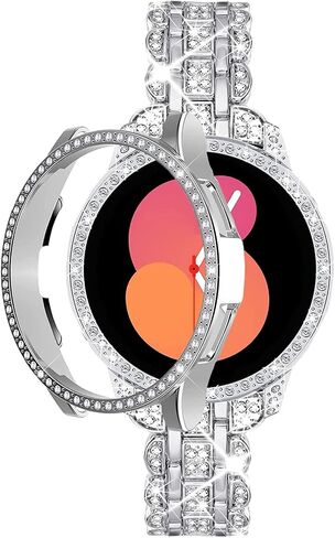 حافظة Bling Band+ متوافقة مع ساعة Samsung Galaxy Watch 7 مقاس 40 مم، حزام وغطاء بديل للسيدات لساعة Samsung Watch 7 in Kuwait