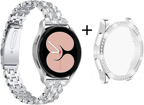 حافظة Bling Band+ متوافقة مع ساعة Samsung Galaxy Watch 7 مقاس 40 مم، حزام وغطاء بديل للسيدات لساعة Samsung Watch 7 in Kuwait