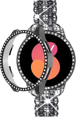حافظة Bling Band+ متوافقة مع ساعة Samsung Galaxy Watch 7 مقاس 40 مم، حزام وغطاء بديل للسيدات لساعة Samsung Watch 7 in Kuwait