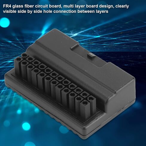 Sanpyl ATX 24Pin 90 Degree Adapter, Right Angle ATX 24 Pin Female to Male 90 Degree Right Angle Power Adapter Board Host line DIY Installation Accessories in Saudi Arabia