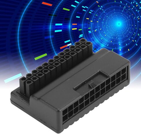 Sanpyl ATX 24Pin 90 Degree Adapter, Right Angle ATX 24 Pin Female to Male 90 Degree Right Angle Power Adapter Board Host line DIY Installation Accessories in Saudi Arabia