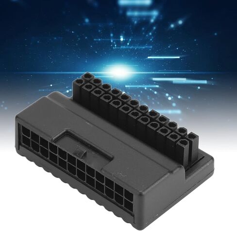 Sanpyl ATX 24Pin 90 Degree Adapter, Right Angle ATX 24 Pin Female to Male 90 Degree Right Angle Power Adapter Board Host line DIY Installation Accessories in Saudi Arabia