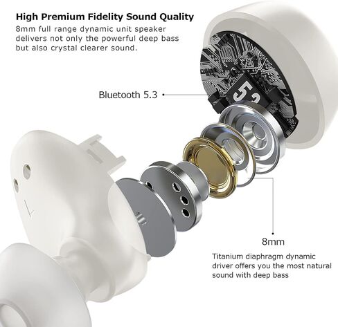 Bluetooth Earbuds Wireless Headphones with Mini Charging Case Touch Control IPX4 Waterproof Ear buds Wireless Bluetooth In-Ear Noise Cancelling Headphones compatible with iOS/Android/Windows (Black) in Saudi Arabia