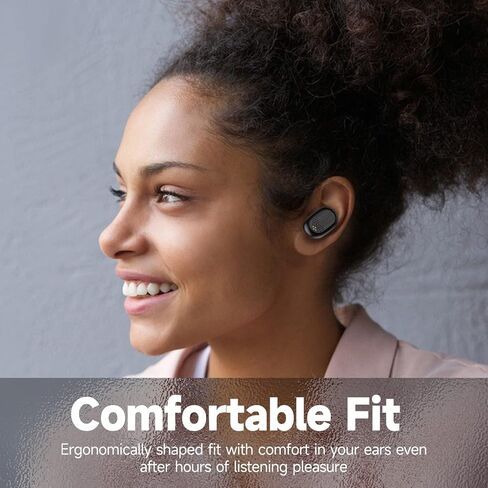 Bluetooth Earbuds Wireless Headphones with Mini Charging Case Touch Control IPX4 Waterproof Ear buds Wireless Bluetooth In-Ear Noise Cancelling Headphones compatible with iOS/Android/Windows (Black) in Kuwait