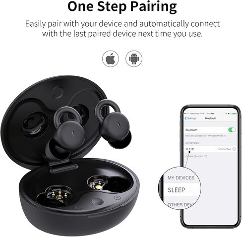 Sleeping Earbuds, Smallest Sleepbuds Comfortable in-Ear Headphones with Mic Noise Reduction Earbuds for Sleeping on Side Snoring Yoga in Saudi Arabia