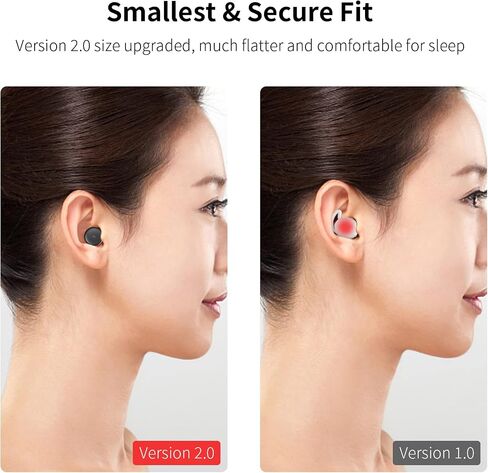 Sleeping Earbuds, Smallest Sleepbuds Comfortable in-Ear Headphones with Mic Noise Reduction Earbuds for Sleeping on Side Snoring Yoga in Saudi Arabia