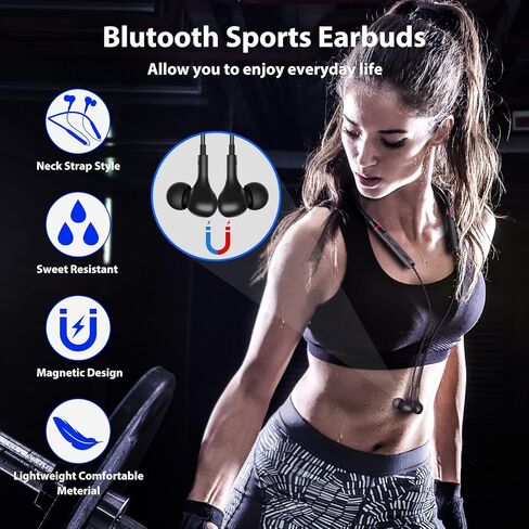 Wireless Earbuds Bluetooth Headphone NeckBand Earphone for Samsung A53 A54 S24 Ultra S23 FE Z Flip Fold for iPhone 13 Pro Max 15 14 Plus for Google Pixel 9 XL 8 6a 7a Magnetic Neck Strap Sport Headset in Saudi Arabia