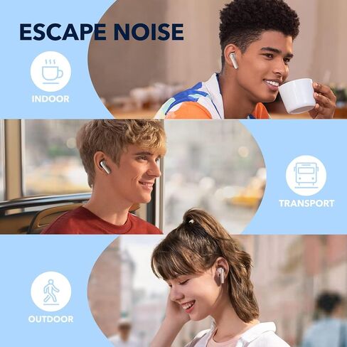 Soundcore by Anker Life P3 Noise Cancelling Earbuds, Thumping Bass, 6 Mics for Clear Calls, Multi Mode Noise Cancelling, 35H Playtime, Wireless Charging, Soundcore App, Customized Sound(Renewed) in Saudi Arabia