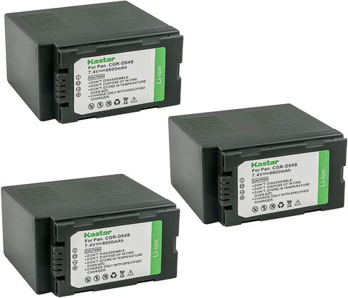 Kastar 2-Pack CGR-D54 Battery Replacement for Panasonic CGA-D54Pro, CGR-D54S, CGR-D54SE Battery, AG-B23P, DE-A20, DE-A88C, VSK0581 Charger, HDC-Z10000 HDC-Z10000GK HDC-Z10000P HDC-Z10000E Camera in Saudi Arabia