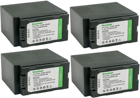 Kastar 2-Pack CGR-D54 Battery Replacement for Panasonic CGA-D54Pro, CGR-D54S, CGR-D54SE Battery, AG-B23P, DE-A20, DE-A88C, VSK0581 Charger, HDC-Z10000 HDC-Z10000GK HDC-Z10000P HDC-Z10000E Camera in Saudi Arabia