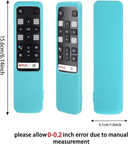 CHUNGHOP Protective Silicone Remote Case for TCL RC802V FMR1 FNR1 Smart Voice Remote Control, Shockproof, Washable and Skin-Friendly, Anti-Lost Remote Cover with Loop (Black) in Saudi Arabia