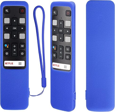 CHUNGHOP Protective Silicone Remote Case for TCL RC802V FMR1 FNR1 Smart Voice Remote Control, Shockproof, Washable and Skin-Friendly, Anti-Lost Remote Cover with Loop (Black) in Saudi Arabia