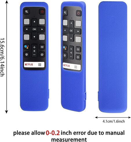 CHUNGHOP Protective Silicone Remote Case for TCL RC802V FMR1 FNR1 Smart Voice Remote Control, Shockproof, Washable and Skin-Friendly, Anti-Lost Remote Cover with Loop (Black) in Saudi Arabia