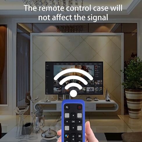 CHUNGHOP Protective Silicone Remote Case for TCL RC802V FMR1 FNR1 Smart Voice Remote Control, Shockproof, Washable and Skin-Friendly, Anti-Lost Remote Cover with Loop (Black) in Saudi Arabia