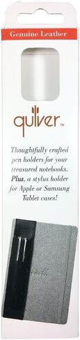 QUIVER Pen Holder for Notebook, Double Pen Holder, Full Grain Leather, Elastic, Reusable, Non-Adhesive, Fits A5 Notebooks, Journals, Planners, and Tablet Cases 8-8.5 Inches (20.3-21.5 cm) Tall in Saudi Arabia